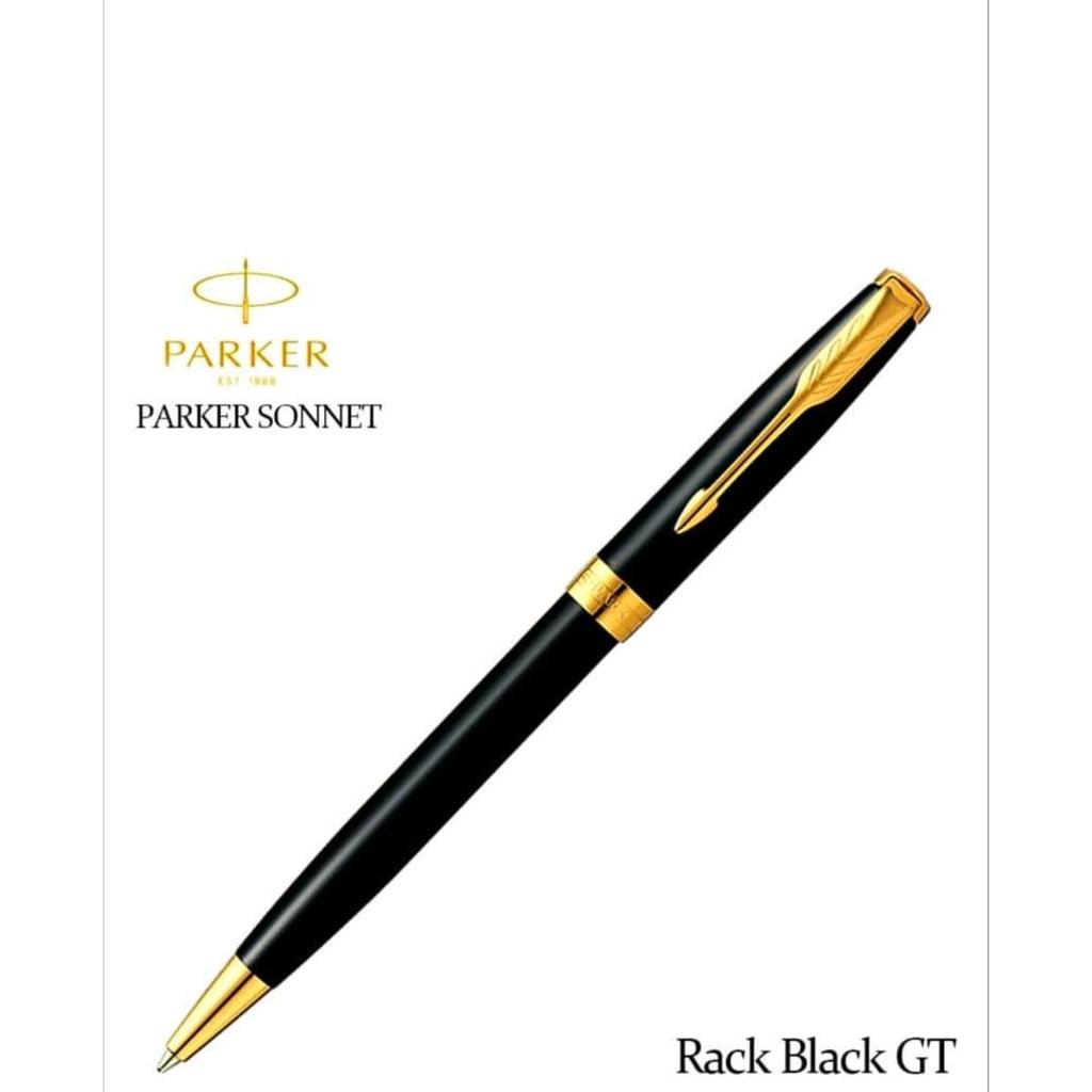 Used PARKER Ballpoint Pen, Matte Black GT