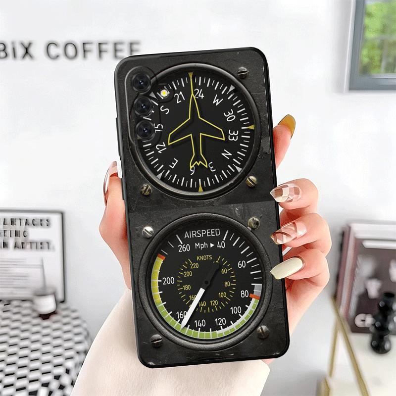 Aircraft Instrument Cockpit Radar Soft Phone Case for Samsung A17 A37 A57 A16 A26 A36 A56 A15 A25 A35 A55 A14 A24 A34 A54 A13 A2