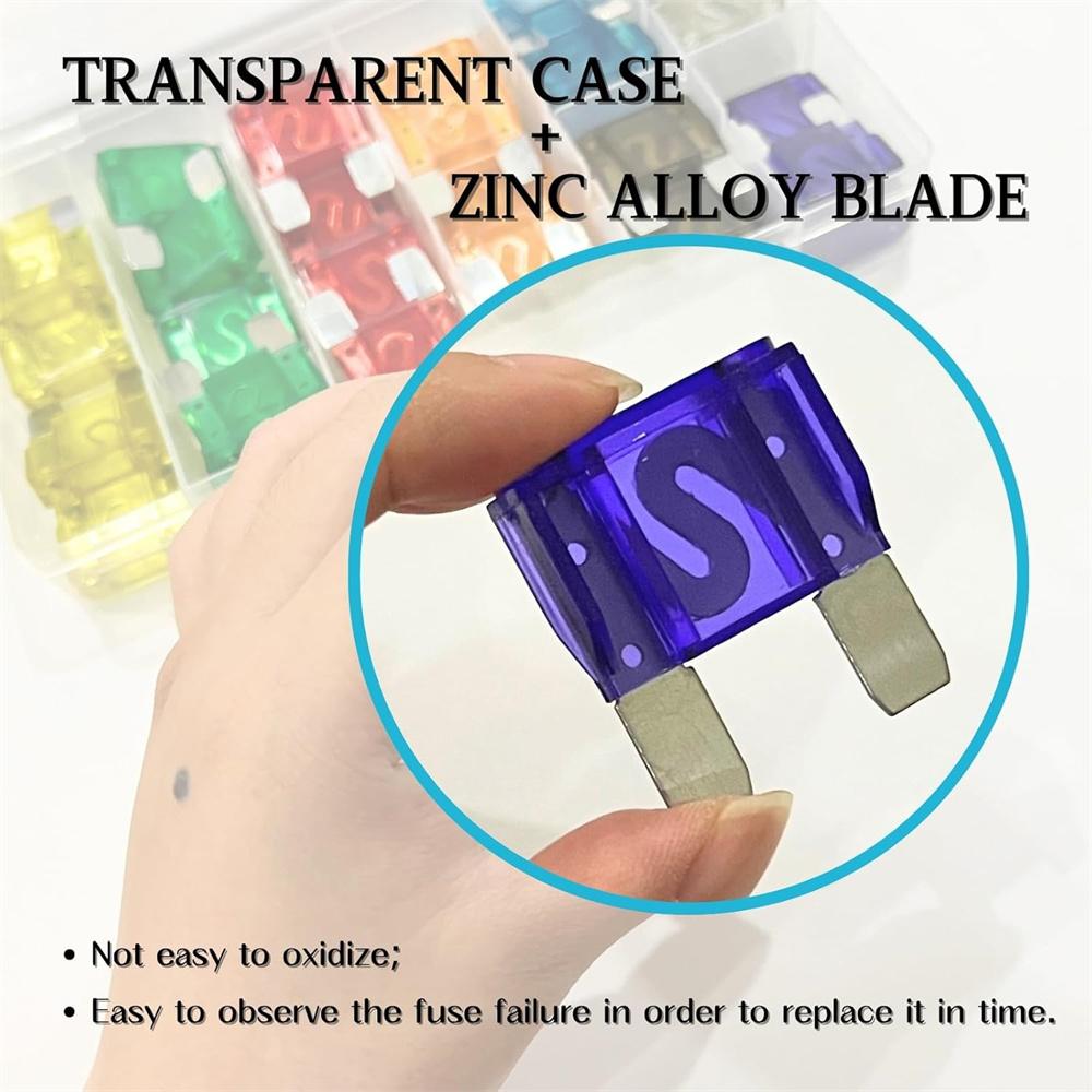 36pcs Maxi Blade Fuse Assortment Kit , 20A 30A 40A 50A 60A 70A 80A 100A 32V Large Blade Style Fuse For Motorcycle/Boat/Truck