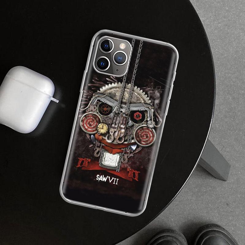 The Jigsaw Killer Horror Phone Case Cover for iPhone 18 11 12 13 Mini 14 15 Plus 16 Pro Max 17 Air 7 8 + SE Art Customized Fundas 1