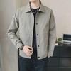Men's 2023 Spring Metal Decor Stand Collar Jacket - Casual Hong Kong Style Fashion Coat