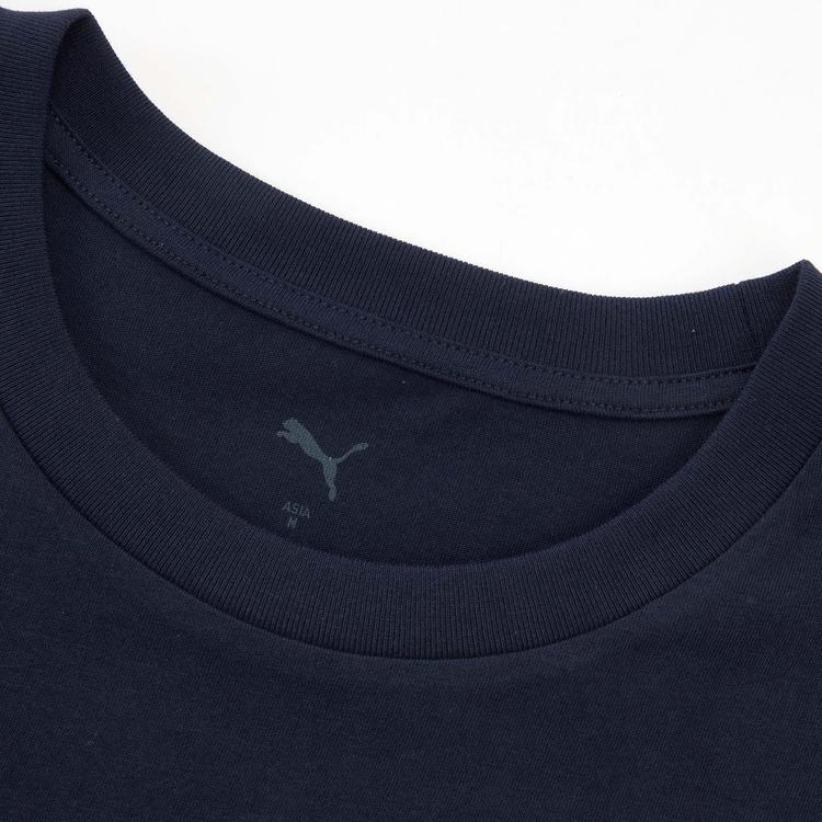 Новая мужская футболка PUMA Basic GRAPHICS, темно-синяя 06 690665-06