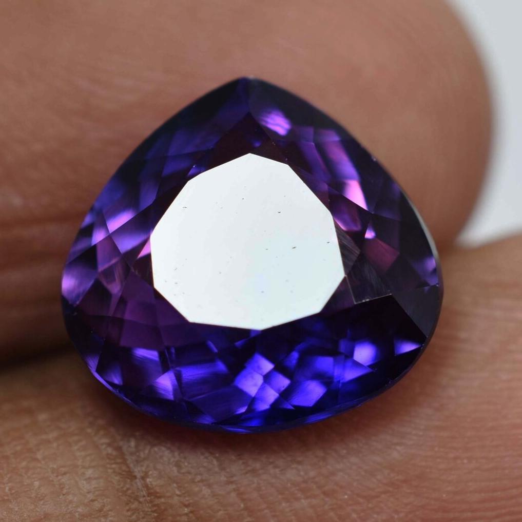 Purple Tanzanite Loose Gemstone 6.35 ct Pear Shape for Jewelry Making and Gem Collections