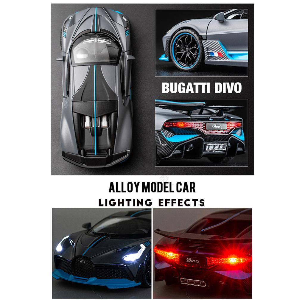1/32 масштаб Divo, литая под давлением модель автомобиля, игрушечная машина с откатным механизмом, звуком и светом для детей, коллекция подарков для мальчиков и девочек