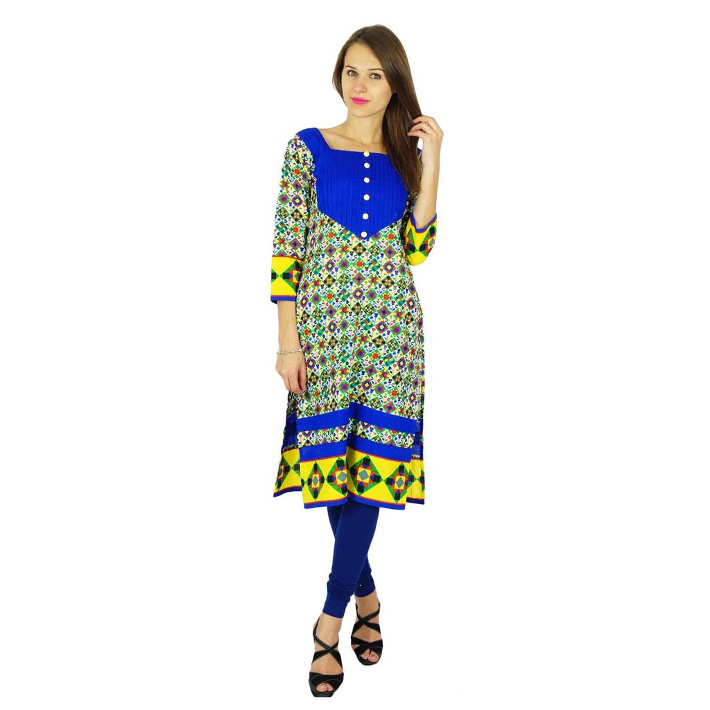 Phagun Indian Designer Bollywood Kurta Women Ethnic Kurti Cotton Tunic Dress