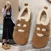 Обувь Maillard Birkenstock с бархатной платформой, термохлопковые туфли для женщин, новинка осени и зимы, на плоской подошве, из овечьей шерсти, зимние хлопковые ботинки f