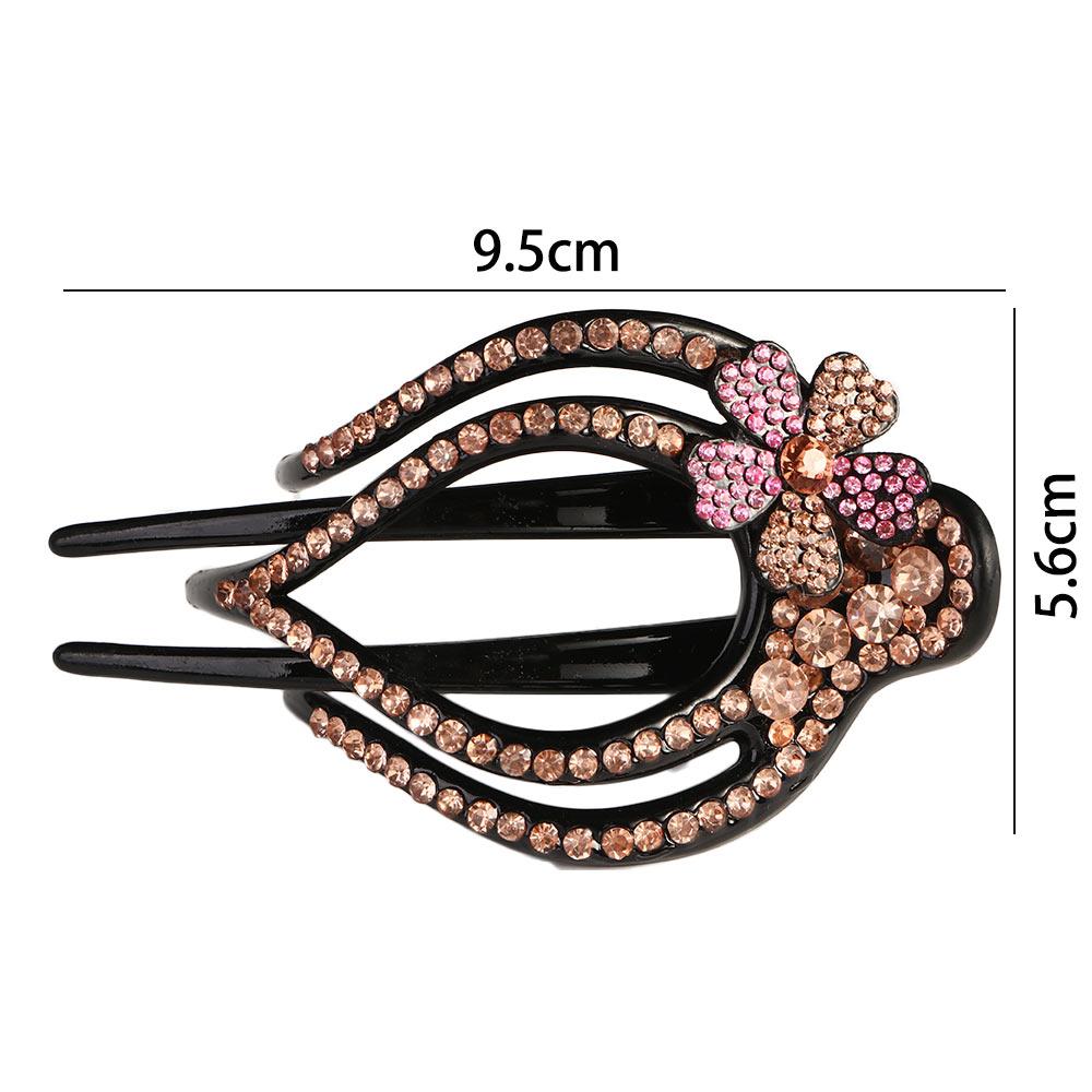 Large Size Crystal Flower Disk Hair Shiny Hair Accessories Hair Claws Hairgrip Crystal Hair Clip
