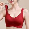New Year Red Seamless Soft Lift Bra for Small Bust, Plus Size Support, Women's Gathered Fit