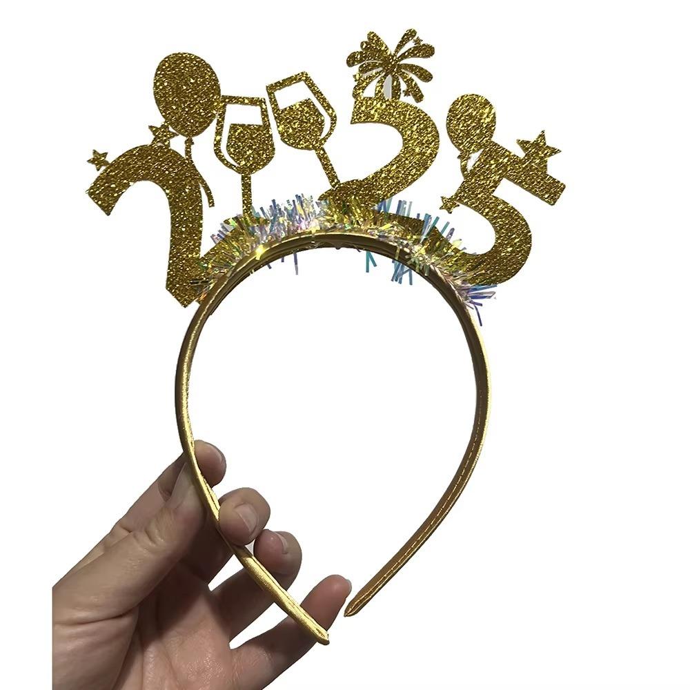 5pcs/set Cosplay Anime Party Headpiece Letter Decor Headwear HAPPY NEW YEAR Headband  Styling Tool