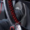 For Peugeot 206 1998 - 2005 206 SW 2003 2004 2005 DIY Hand-sew Steering Wheel Cover Perforated Leather Car Accessories