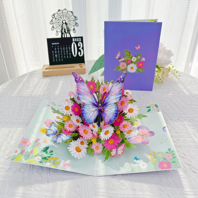 Сияющий павлин 3D Pop-Up открытка - Мечтательный день рождения, Праздник, Общее поздравление, День учителя