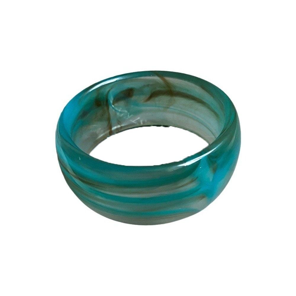 Round Resin Bangle Europe American Style Exaggerated Bracelet Temperament Cuff Bangles  Girls