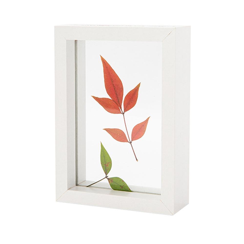 Деревянная Рамка для Образцов Листьев со Стеклом Прозрачная Двусторонняя Рамка для Фотографий Утолщенная Рамка для Рисунков и Произведений Искусства