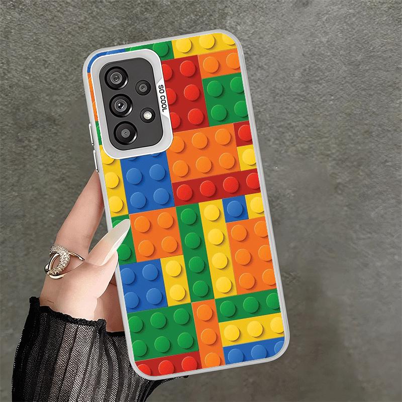 Fashion Building Blocks Pattern Soft Phone Case for Samsung A17 A16 A15 A14 A13 A57 A56 A55 A54 A53 A37 A36 A35 A34 A33 A26 A25