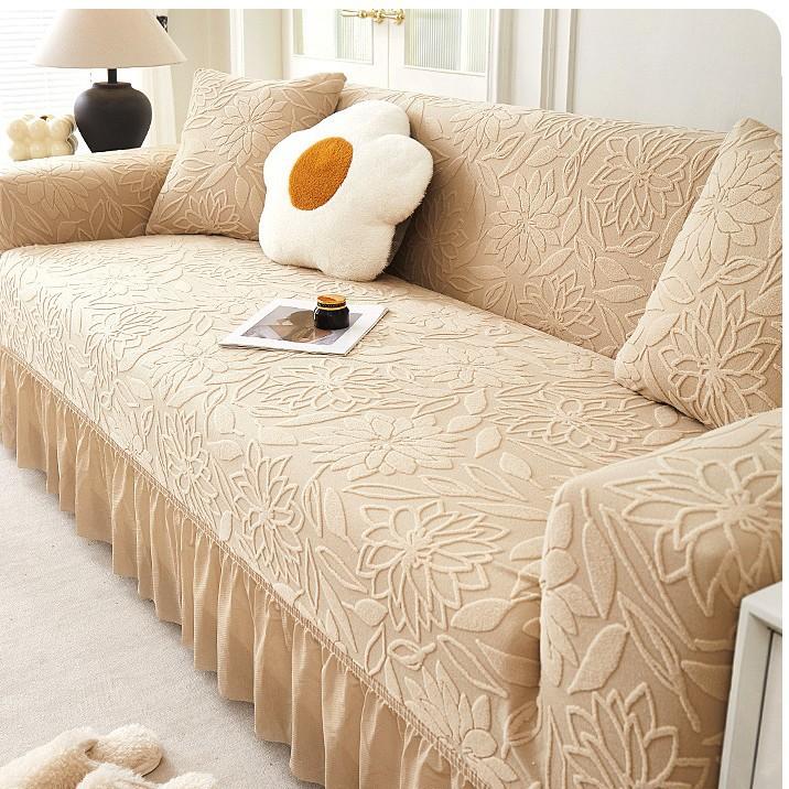 New Cream Style Elastic Sofa Cover All Inclusive Universal Cover All Season Lazy All in One Anti Cat Scratch Cover