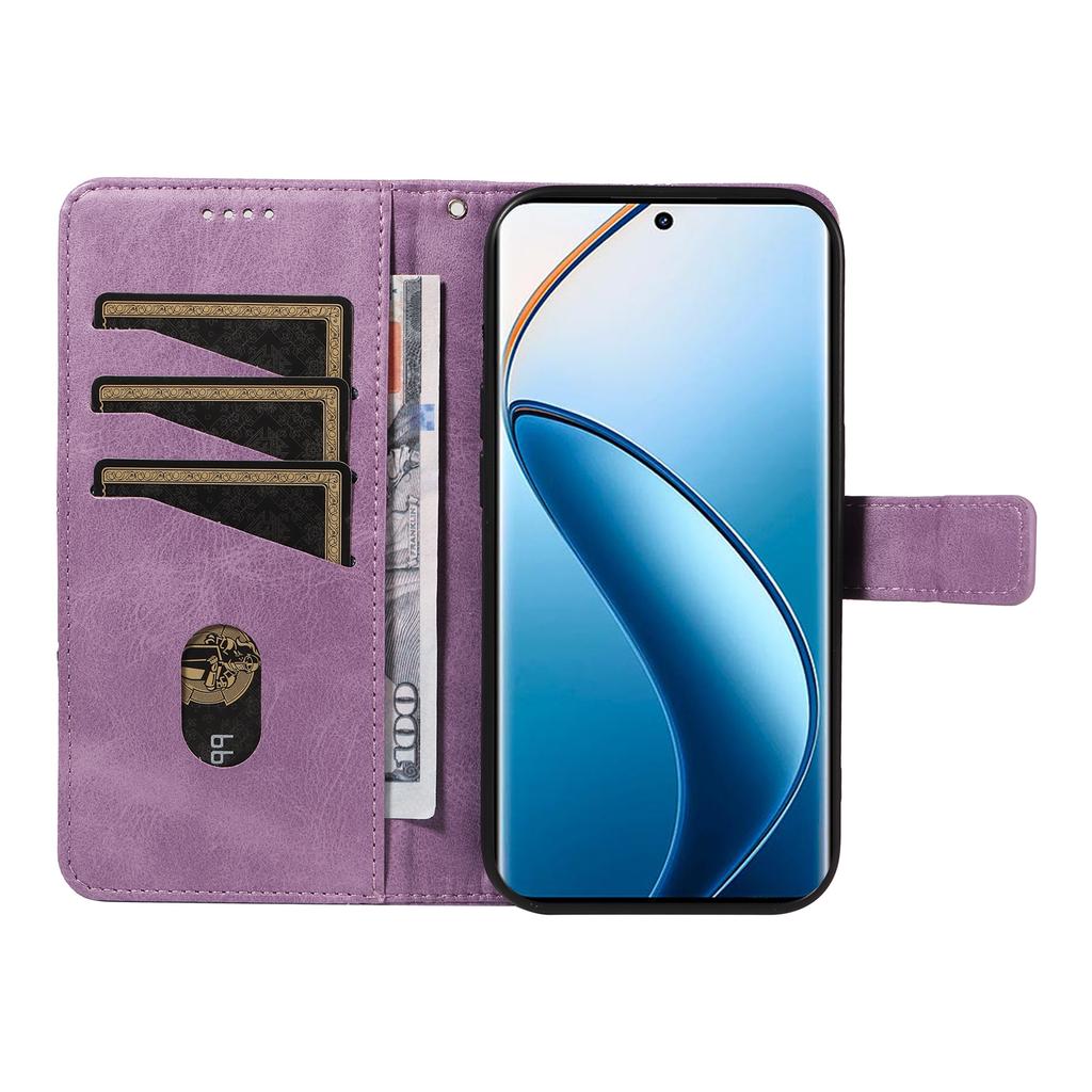 For Realme 13 Pro 5G (Global)/13 Pro+ 5G (Global)/P1 Pro 5G/12 Pro 5G/12 Pro+ 5G Case Leather Wallet Phone Cover with Strap