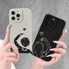 Простой чехол для телефона с рисунком для пары, подходит для iPhone 17 16 15 14 13 12 11 Pro/Max/Plus, противоударная задняя крышка