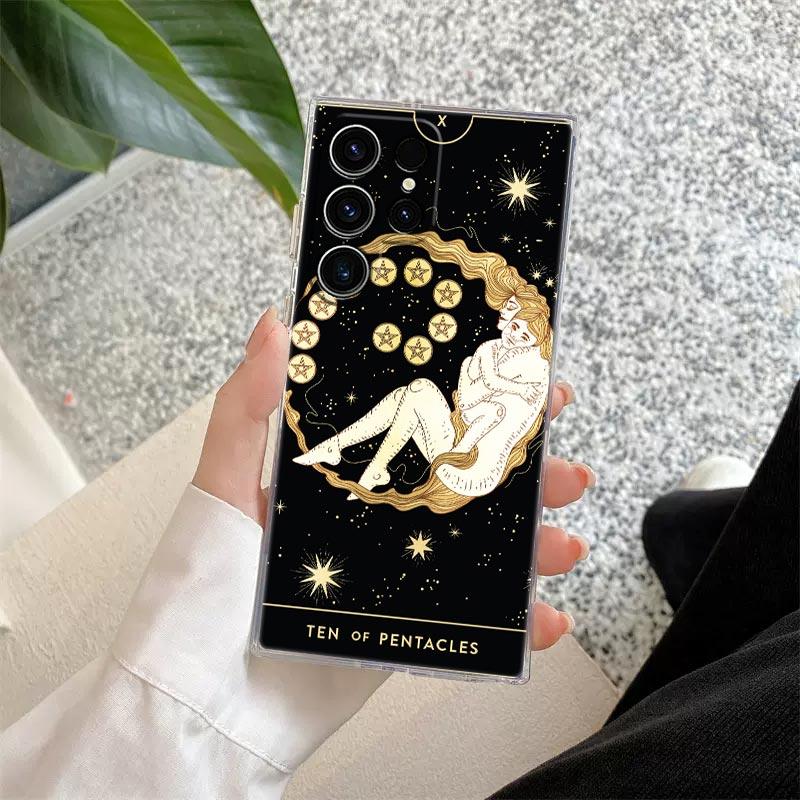 Египетское Таро от Dusserre Art Прозрачный Чехол для Samsung Galaxy S26 S25 S24 S23 Ultra S20 S21 FE S22 Plus S26 Ultra Чехол для Телефона