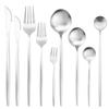Простой набор столовых приборов, столовые приборы, десертный нож, вилка, длинная ложка для льда, столовые приборы из нержавеющей стали, вечерние столовые приборы, серебряный набор посуды