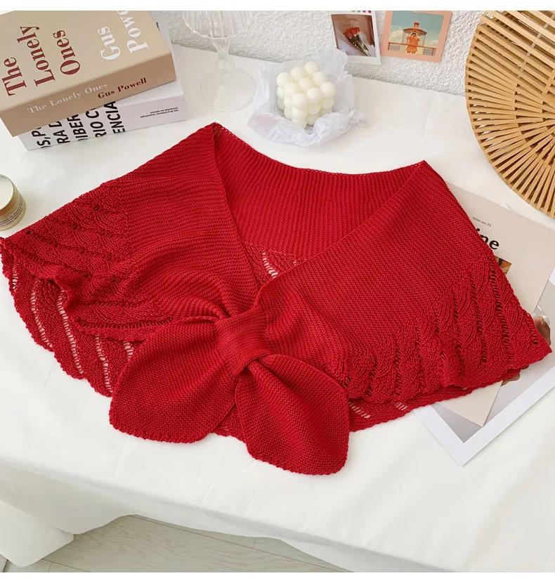 New Spring and Summer Cervical Protection Air-conditioned Room with Shoulder Scarf and Celebrity Style Small Shawl Age-reducing