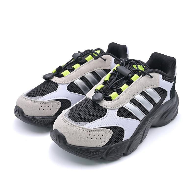Adidas Crazy Chaos 2000 Comfortable Versatile Trendy Breathable Low-Top Kids Running Shoes Kids Sneakers Black White JQ8615