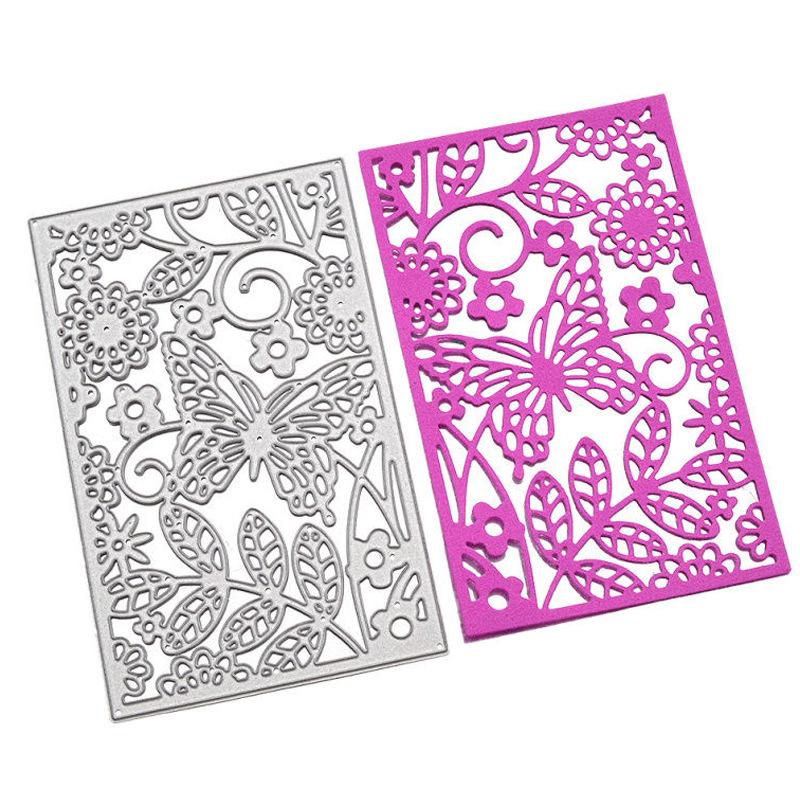 1/2/3/4/6/10/12 шт бабочки цветы листья прямоугольник рамка тиснение штампы трафарет DIY скрапбукинг альбом карты бумажный декор металлическое ремесло