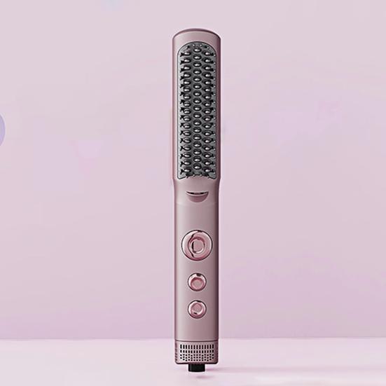 Cold Wind Hair Straightener Brush Temperature Modes Adjustable Fast Heating Portable Travel Electric Hair Straightening Styling Detangling Comb