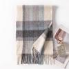 Women's 100% Wool Plaid Scarf & Shawl