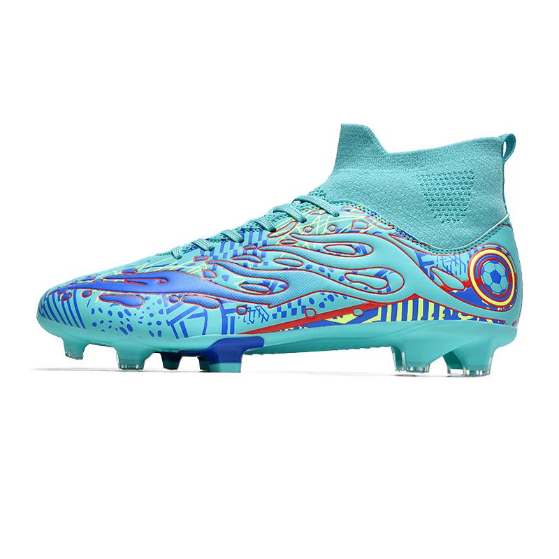 Football Shoes Unisex Football Boots High -top Socks, Long Nails, Artificial Lawn Training Youth Football Shoes for Kids