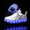 Two Wheels Children's Led Light Roller Skate Shoes For Kids Boys Girls Luminous Sneakers Skateboard USB Charging