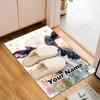 1PC Custom Name Cow Flowers Garden Theme Floor Mat Ideal for Living Room, Game Rooms, Office, Bedroom, Office Floor Mat , Floor Mats for Home