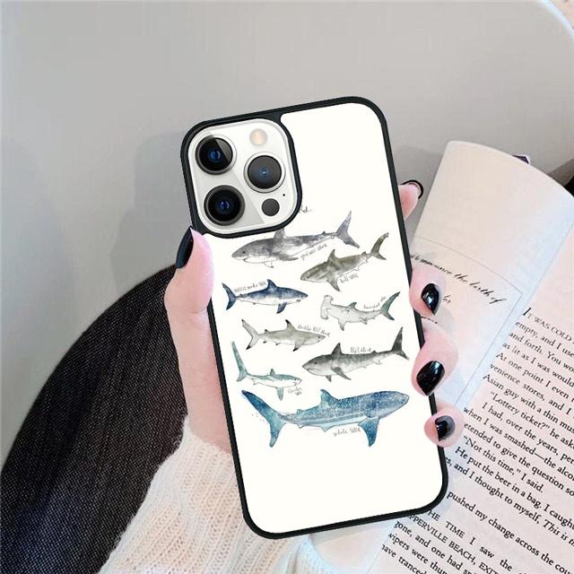 Чехол-ракушка с китовой акулой для iPhone 17 Air 15 16 14 13 12 Pro Max 11 Pro Max Plus