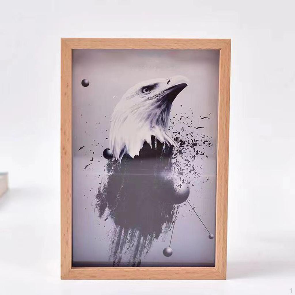 Money Bank Wooden Photo Frame Saving Pot Kids Adults Box for Cash