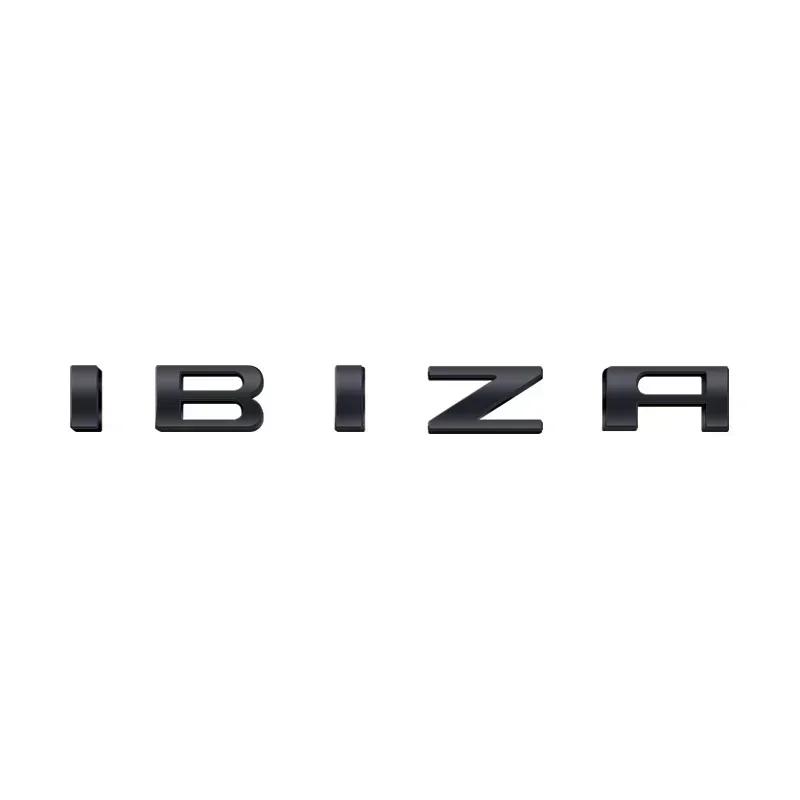 vdsh5 1pcs For Ibiza 6L 6J Letter Emblem 3D Decals Sticker Rear Trunk Badge Logo Metal Accessories For Seat Ibiza Leon Cupra Altea
