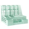 Removable Desktop File Storage Box Book Stand File Column Dormitory Desk Book Clip Bookshelf Compartments Student Book Stand
