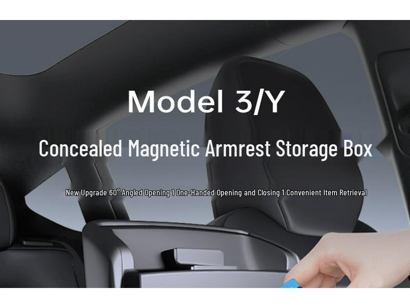 Магнитный скрытый ящик для хранения на центральной консоли Tesla Model 3/Y