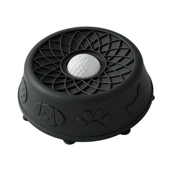 Pet Lick Bowl for Liquid Treat Slow Feeder Dog Bowl with Rolling Ball Silicone Anti-Slip Dog Lick Bowl Pup Licking Toy for Thick Food Dogs Cats