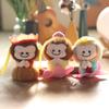 Cartoon Cute Lotus Monkey Wukong Plush Dolls Stuffed Toys Keychain Backpack Pendant Bag Hanging Ornaments Accessories Kids Gifts