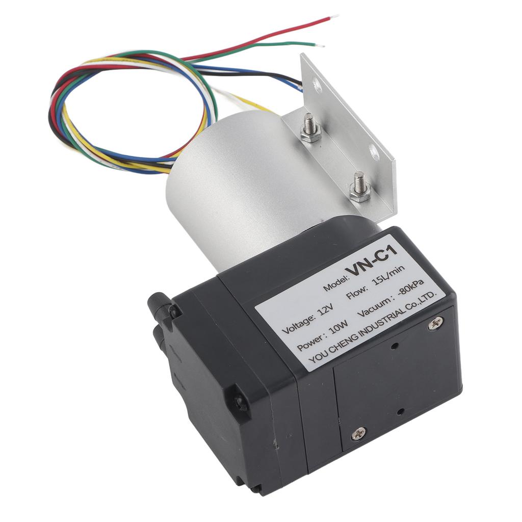 Micro Vacuum Pump Sturdy High Low Temperature Resistance Brushless Oil Free Diaphragm Pump DC12V 10W