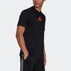 adidas Футболки Мужские Черные С Круглым Вырезом Умеренный Прямой Крой GM2145
