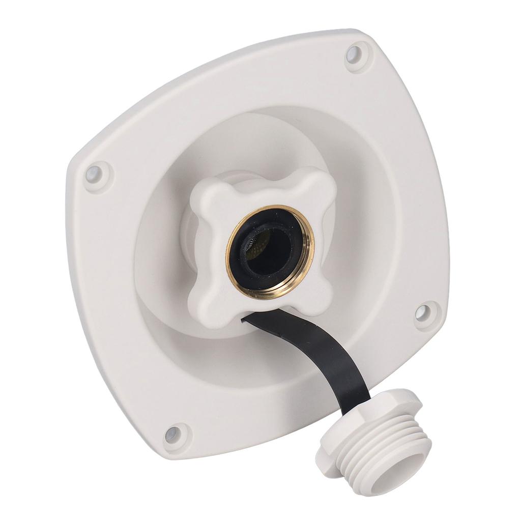 Rv Wall Mount Water Inlet Pressure Regulated City Water Entry with Quick Connector for Trailer Camper Boat White