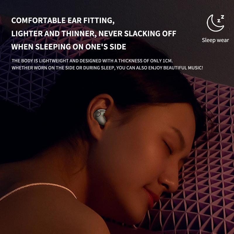Мини-наушники для сна, невидимые наушники, беспроводные гарнитуры Bluetooth 5.3, водонепроницаемые скрытые наушники IPX5 для телефона