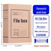 Kraft Paper Archive Box: Large Capacity, Custom Logo, Thickened Paper
