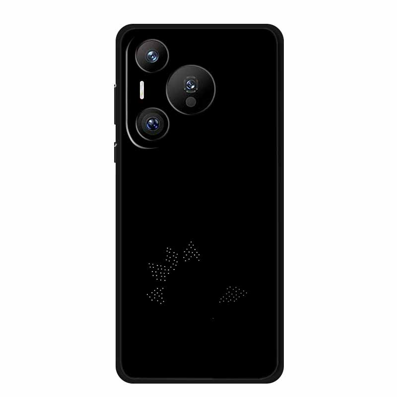 Черный силиконовый чехол для Huawei Pura 70 Pro Чехол Мультяшный кот Мягкая задняя крышка для Honor 400 Pro 5G Чехол для телефона 400Pro Coque Funda