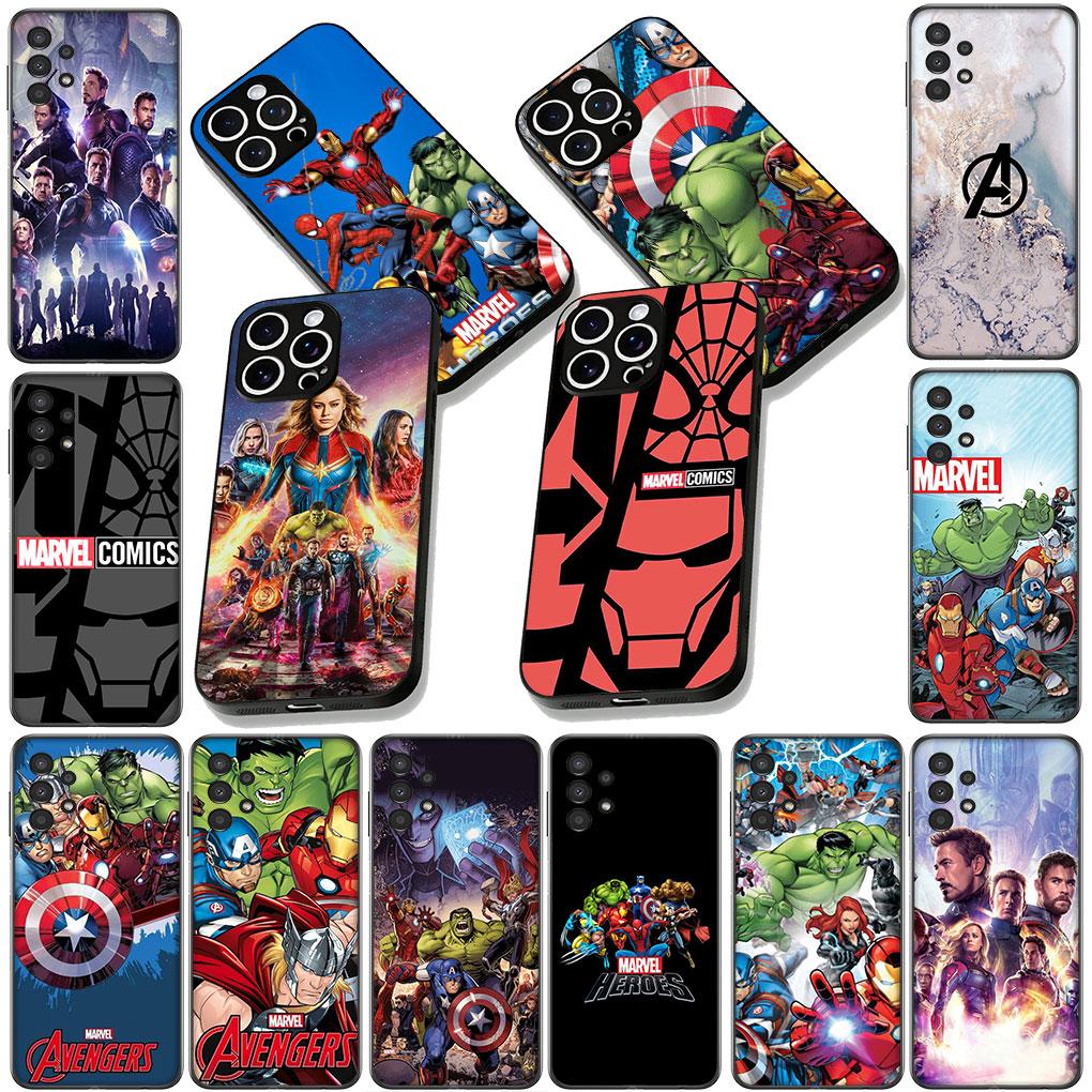 Чехол для телефона Мстители Marvel Халк Железный Человек-Паук для Samsung Galaxy S22 S21 S20 FE Ultra Plus A35 A36 A55 A37 A33 A34 A57
