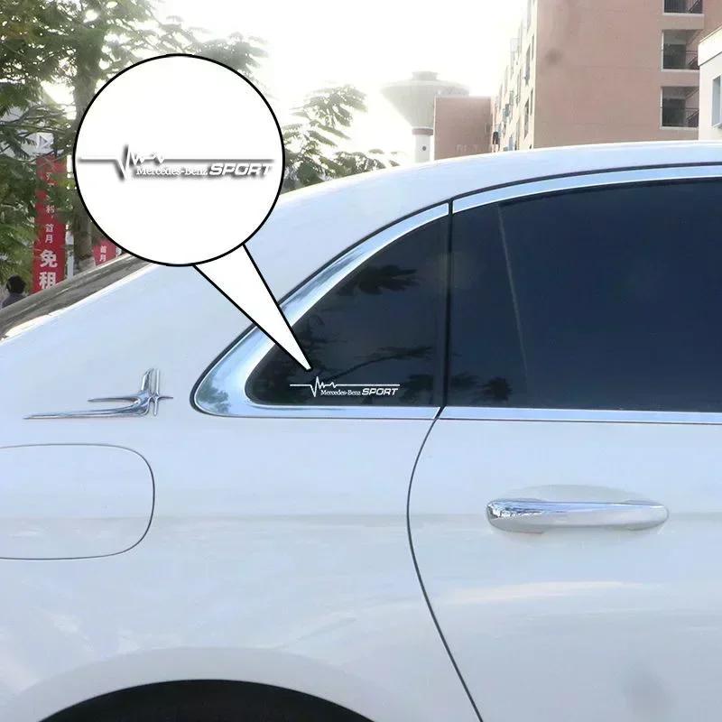 2 шт. ПВХ Наклейки Декор Окна Автомобиля Значки Аксессуары Для Mercedes Benz C E S Класса W204 W205 W203 W211 W212 W213 W201 W210