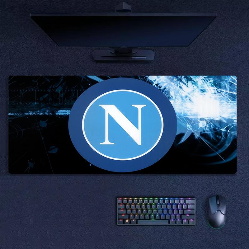 SSC Napoli Print Cushion Non-slip Laptop Tablet Big Mousepad XXL Mat Mini PC Playmat With Lock edge