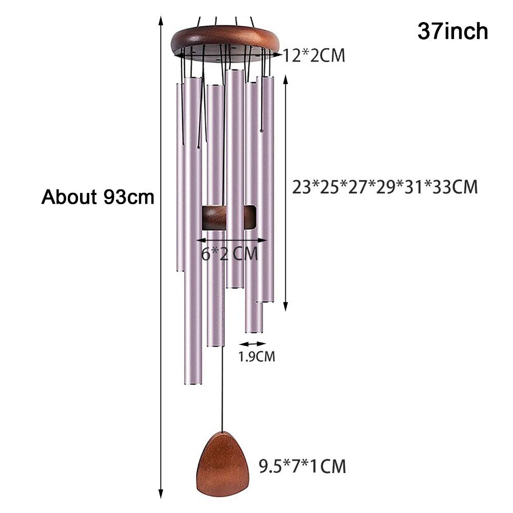 Aluminum Aluminum Wind Chimes 26/32/37 Inch Wind Bell New Metal Tubes Windchime Garden