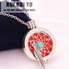 RUI RUI YU Necklace Fashion Feather Turquoise DIY Photo Box Pendant Necklace with Aromatherapy