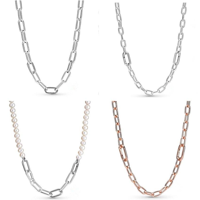 Аутентичный Sterling Color Pan Me Пресноводный Стильный Ювелирный Жемчуг Культивированный Жемчуг Ожерелья Для Женщин Бусина Шарм DIY Модный Модный Подвеска Ожерелье